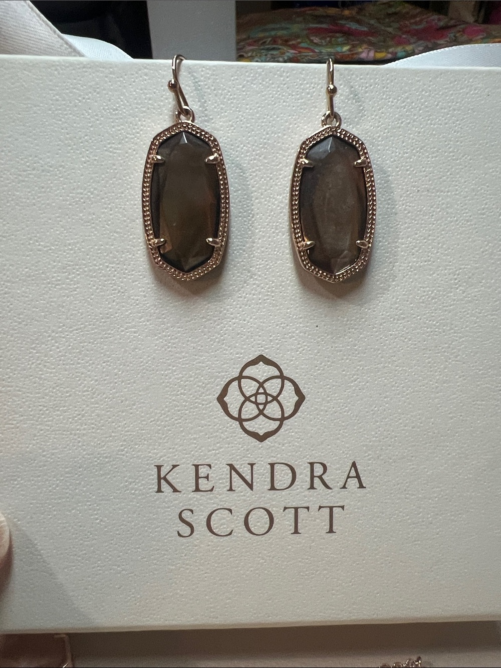 Kendra Scott Women's Rose Gold Light Brown Elle Drop Earrings